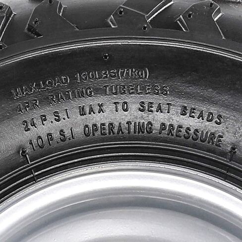 Set of 2 YC Yier 6" Go Kart Tires 4.10-6 Tire Go Kart ATV Wheel Tire with Rim Tubeless 3 Stud Wheels for DIY Part ATV Quad Buggy Go Cart 4 Wheelers Dune Buggy Dolly Cart Scooter in Kuwait