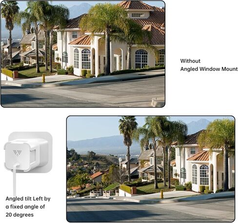 Window Mount for Wyze Cam V4/V3/V3 Pro, Adjustable 20 Degree Tilt(Up/Down/Left/Right), No Screws, Self-Adhesive, Easy Installation for Monitor/Glass Window for Wyze Camera V4/V3/V3 Pro Outdoor, Black in Kuwait