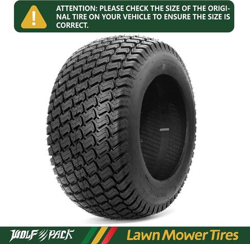 WOLF PACK 18x8.5-8 Lawn Mower Tire, Turf Saver Lawn & Garden Tire for Craftsman John Deere Dixon Walker Mower, 4 ply Tubeless, 815lbs Capacity-WP3007 in Saudi Arabia