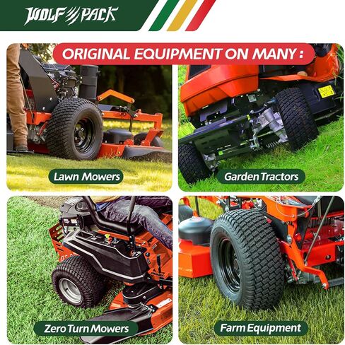 WOLF PACK 18x8.5-8 Lawn Mower Tire, Turf Saver Lawn & Garden Tire for Craftsman John Deere Dixon Walker Mower, 4 ply Tubeless, 815lbs Capacity-WP3007 in Saudi Arabia