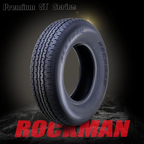 ROCKMAN Trailer Tire Wheel Assembly ST225/75R15 10-Ply E 117M 6 Lug on 5.5" PCD Silver Mod Rim,SET 2 in Kuwait