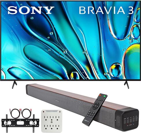 Sony K55S30 BRAVIA 3 55 inch 4K HDR Smart LED TV 2024 Bundle with 2 YR CPS Enhanced Protection Pack in Saudi Arabia