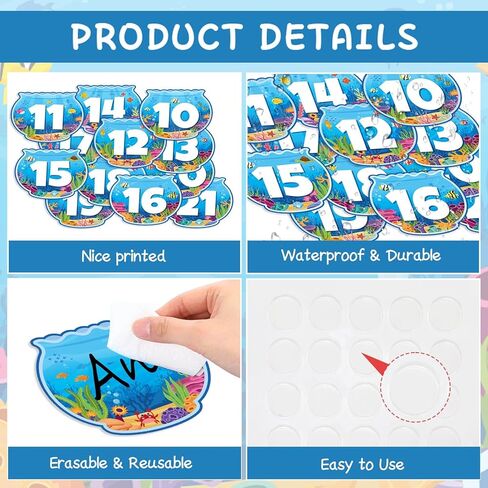 40 Pcs Sunbrust Number Bulletin Board Cutouts Number 1 to 35 Classroom Decorations and 5 Blank Cards Calendar Numbers for Classroom with 8 Sheet Adhesive Dots for Toddler Kids Preschool in Saudi Arabia