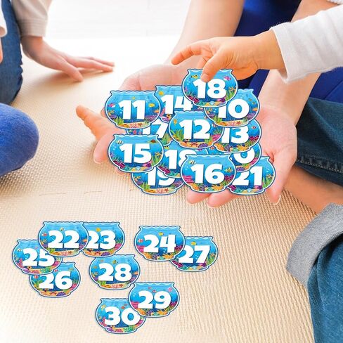 40 Pcs Sunbrust Number Bulletin Board Cutouts Number 1 to 35 Classroom Decorations and 5 Blank Cards Calendar Numbers for Classroom with 8 Sheet Adhesive Dots for Toddler Kids Preschool in Saudi Arabia