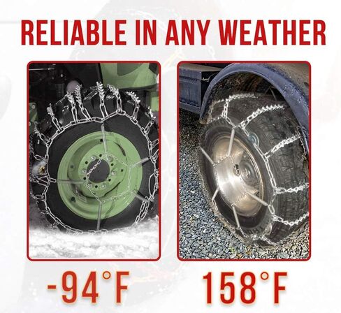 Mytee Products Silver Heavy Duty Tire Chain Tensioner w/Carabiner Clip Compatible w/Large & Semi Trucks, Tractors & Farm Equipment - Spring Tire Chain Tightener - 1 Pair in Saudi Arabia