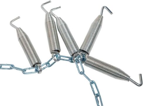 Mytee Products Silver Heavy Duty Tire Chain Tensioner w/Carabiner Clip Compatible w/Large & Semi Trucks, Tractors & Farm Equipment - Spring Tire Chain Tightener - 1 Pair in Saudi Arabia