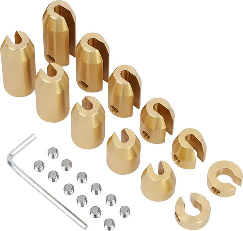 14 Pack Brass Motorcycle Wheel Weights Refill Kit, Reusable Wheel Spoke Balance Weights Refill Compatible with Super Moto,Vintage,Dual Sport,Metric Cruisers or Other Spoked Wheels(7 Sizes) in Saudi Arabia