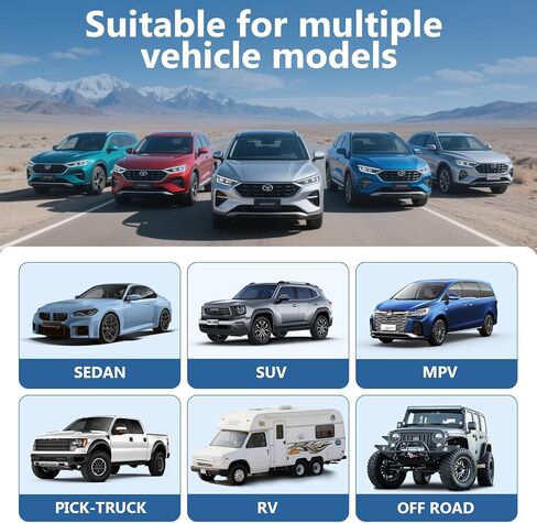 نظام مراقبة ضغط إطارات Geargo RV (TPMS) - يعمل بالطاقة الشمسية مع 6 مستشعرات و 6 أوضاع إنذار ، 2025 شاشة LCD ملونة محدثة ، 9.9bar/144psi ، ل RV/Trailer/Truck/Sedan in Kuwait