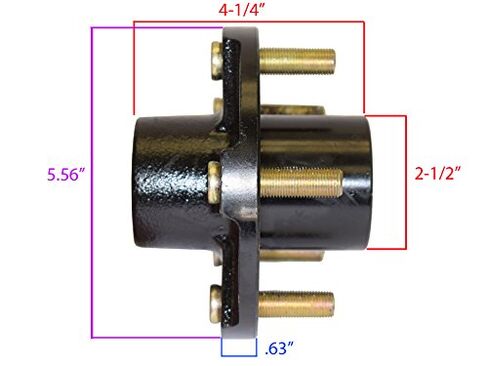 Trailer Hub Assembly (BT-150-22-A-BBC) - 1-1/16 inch I.D. Bearings - with Chrome Bearing Protectors & Bras in Saudi Arabia