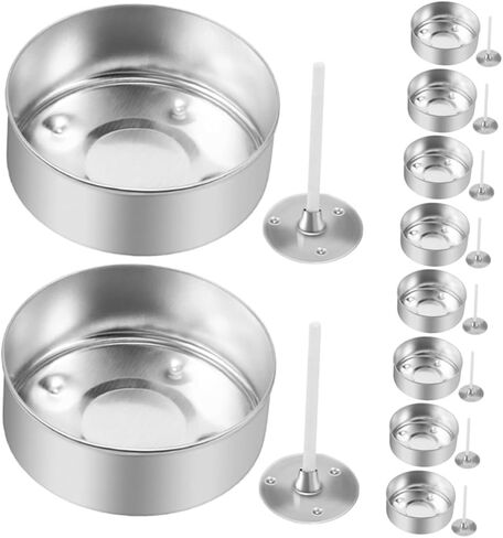 Operitacx 150pcs Aluminum Tea Lights Cups, Metal Tea Light Tins with 150 Pcs Candle Wicks Empty Candle Jars Candle Containers Candle Mold for Candle Lovers in Saudi Arabia