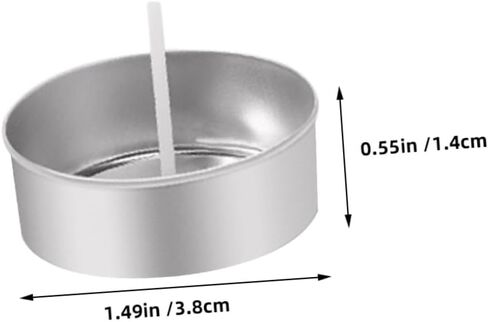 Operitacx 150pcs Aluminum Tea Lights Cups, Metal Tea Light Tins with 150 Pcs Candle Wicks Empty Candle Jars Candle Containers Candle Mold for Candle Lovers in Saudi Arabia