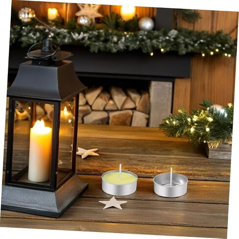 Operitacx 150pcs Aluminum Tea Lights Cups, Metal Tea Light Tins with 150 Pcs Candle Wicks Empty Candle Jars Candle Containers Candle Mold for Candle Lovers in Saudi Arabia