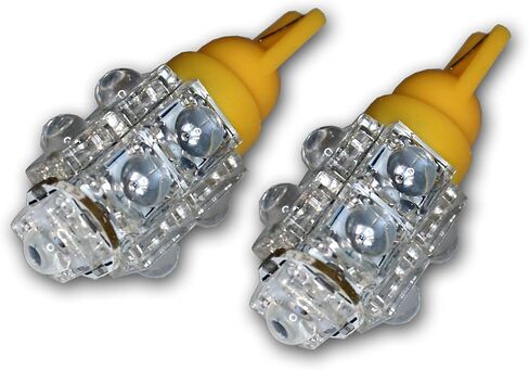 TuningPros LEDCK-T10-A9 Clock LED LID LID LID T10 Wedge ، 9 Flux LED AMBER 2-PC SET in Saudi Arabia