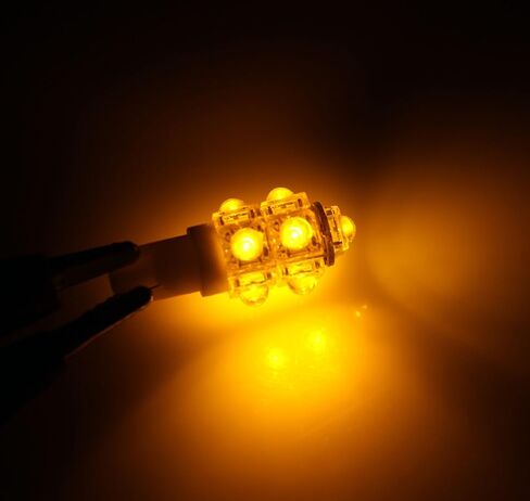 TuningPros LEDCK-T10-A9 Clock LED LID LID LID T10 Wedge ، 9 Flux LED AMBER 2-PC SET in Saudi Arabia