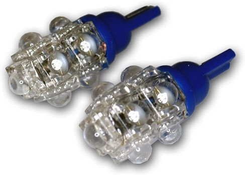 TuningPros LEDCK-T10-B9 Clock LED مصابيح LED T10 Wedge ، 9 Flux LED Blue 2-PC مجموعة in Saudi Arabia