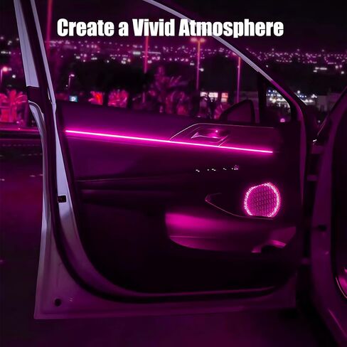 EL Wire Interior Car LED Strip Lights, 16.5FT USB Neon Glowing Strobing El Wire Strip with 6mm Sewing Edge, Ambient Lighting Kits for Car Inside Decorations (Blue) in Saudi Arabia