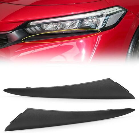 Front Left and Right Headlight Eyelid Molding Trim Strip for Honda Civic 2022-2023#71207-T31-H01 71202-T31-H01 in Saudi Arabia