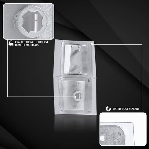 Autozensation Compatible with Chevy C/K C10 1500 2500 3500 1994-1998, Chrome Housing Clear Lens 4 PC Corner Lights in Kuwait