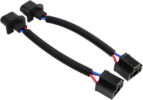 Keenso 2pcs H4 to H13 Headlight Conversion Cable Adapter, Universally fit for any aftermarket LED or headlights in Kuwait