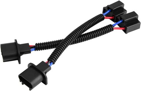 Keenso 2pcs H4 to H13 Headlight Conversion Cable Adapter, Universally fit for any aftermarket LED or headlights in Kuwait