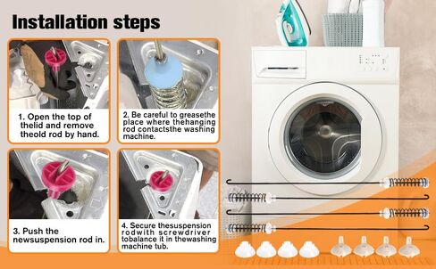 DC97-16350U Upgrade Washer Suspension Rod Kit Fit for Washer WA50R5400AV, WA45H7000AW/A2 Replaces DC97-16350U in Saudi Arabia