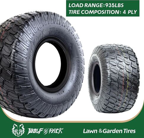 WOLF PACK 18x8.5-8 Lawn Mower Tire, Turf Saver Lawn & Garden Tire for Craftsman John Deere Dixon Walker Mower, 4 ply Tubeless, 815lbs Capacity-WP3007 in Saudi Arabia