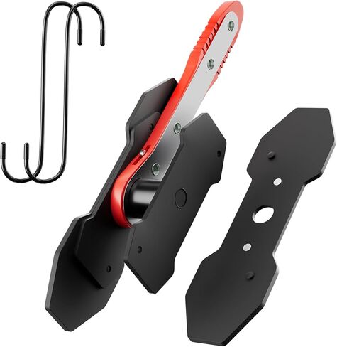 Brake Caliper Compression Tool, Caliper Piston Compressor Tool With Additional 2 pcs Large Steel Plate and 2 Hooks, 360°Adjustable Brake Caliper Tool for Single Twin Quad Piston Calipers (Red) in Kuwait