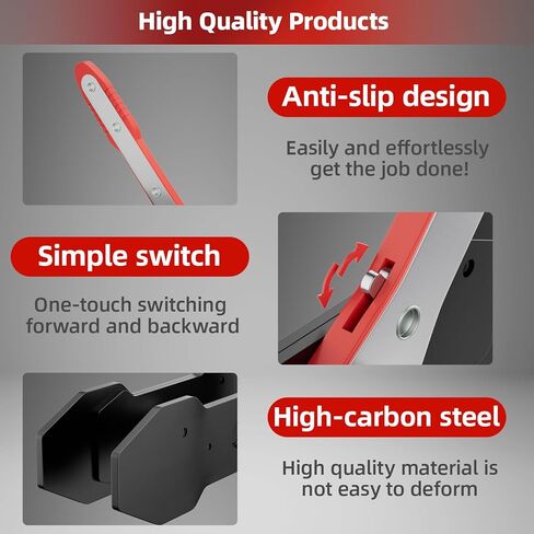 Brake Caliper Compression Tool, Caliper Piston Compressor Tool With Additional 2 pcs Large Steel Plate and 2 Hooks, 360°Adjustable Brake Caliper Tool for Single Twin Quad Piston Calipers (Red) in Kuwait