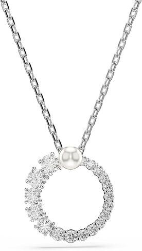 SWAROVSKI Matrix Bracelet, Crystal Pearl, Round Cut, Clear, Rhodium Finished in Saudi Arabia