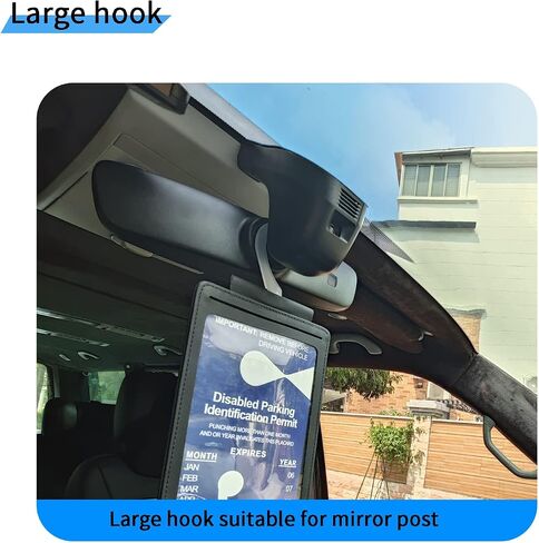 Yuoyar Portable Handicap Placard حامل للسيارات - شماعات الحامي الشمئلة الشفافة الشفافة - حامل لافتة لسيارات الإعاقة (أسود) in Kuwait