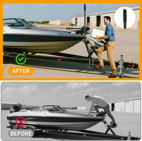 Heavy-Duty Boat Trailer Steps with Safety Grab Handle, Non-Slip Surface, Adjustable Boat Steps, Trailers Tongue Step Fits Elevated Platforms & Trailers, 3 Steps in Saudi Arabia