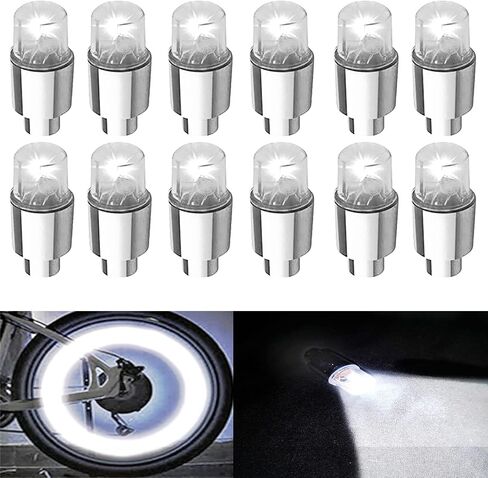 12 PCS LED Wheel Lights Flash Light Tire Valve Cap Lamp for Car Trucks Motorcycle Bike (Blue) in Saudi Arabia