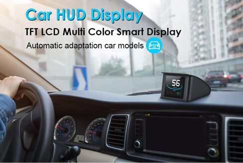 شاشة العرض ، P10 Universal Car Hud OBD2 تحذير سرعة RPM الاستهلاك استهلاك الوقود in Saudi Arabia
