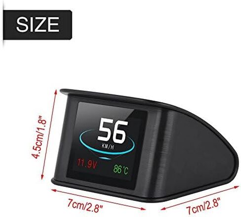 شاشة العرض ، P10 Universal Car Hud OBD2 تحذير سرعة RPM الاستهلاك استهلاك الوقود in Saudi Arabia