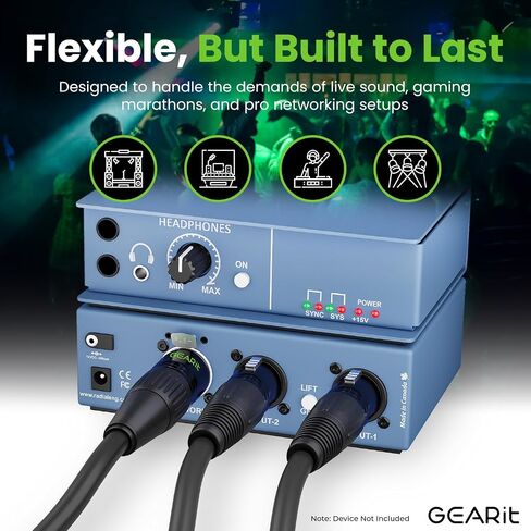 GearIT CAT6 Ethernet Cable, EtherCON-Compatible (100 Feet) RJ45 Connectors for Pro Audio, Aluminum Shielded, Oxygen Free Copper - 3 ft. - Blue in Saudi Arabia