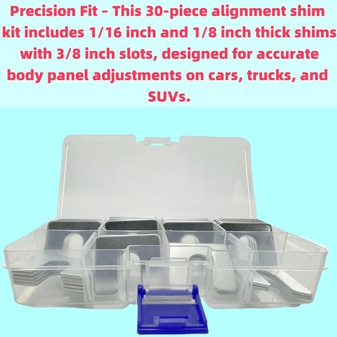 30Pcs Auto Body Alignment Shims Kit – 1/16 Inch and 1/8 Inch Thick Fender Shims with 3/8 Inch Slot – Universal Automotive Alignment Spacers for Car Truck SUV Body Panel Door Hood Gap Adjustment in Saudi Arabia