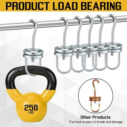 6 Pcs Heavy Duty Rotating Spinner Hooks Powder Coating Rotary Swivel Hooks Strong Hanging Oven Painting Spraying Hangers for Heavy Items Wheel Frame High Temp Masking Supply 250 Lbs Capacity in Saudi Arabia