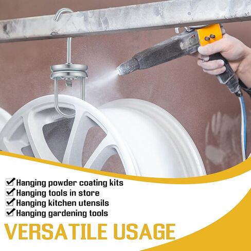 6 Pcs Heavy Duty Rotating Spinner Hooks Powder Coating Rotary Swivel Hooks Strong Hanging Oven Painting Spraying Hangers for Heavy Items Wheel Frame High Temp Masking Supply 250 Lbs Capacity in Saudi Arabia