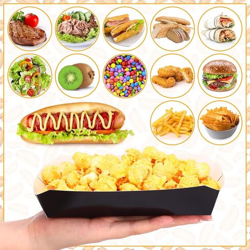 Rtteri 400 Pcs 2lb Paper Food Tray Disposable Food Boats Hot Dog Tray 7 Inch Nacho Trays Take out Food Serving Trays for French Fries, Tacos, Hot Dog, Corn, BBQ Festival Party Supplies (Pink) in Saudi Arabia