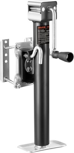 VEVOR Trailer Jack, 2500 lbs Dynamic Load Capacity, Heavy Duty Swivel Bolt-on Trailer Jack with Ergonomic Handle, 15-inch Vertical Travel, Suitable for RV, Horse, Utility, Camping and Yacht Trailers in Saudi Arabia