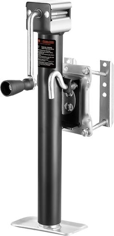 VEVOR Trailer Jack, 2500 lbs Dynamic Load Capacity, Heavy Duty Swivel Bolt-on Trailer Jack with Ergonomic Handle, 15-inch Vertical Travel, Suitable for RV, Horse, Utility, Camping and Yacht Trailers in Saudi Arabia