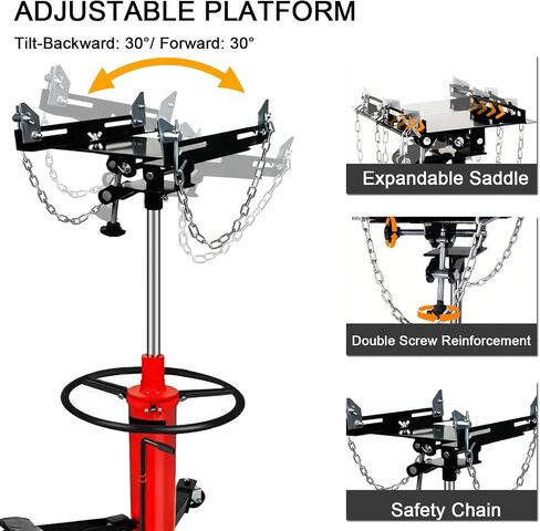 Transmission Jack 1660 lbs/ 0.75 Ton Capacity Hydraulic Telescopic Transmission Jack 34" - 68" Adjustable Height Telescoping Transmission Hydraulic with 360° Swivel Wheels Lift Hoist in Saudi Arabia