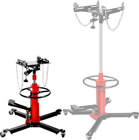 Transmission Jack 1660 lbs/ 0.75 Ton Capacity Hydraulic Telescopic Transmission Jack 34" - 68" Adjustable Height Telescoping Transmission Hydraulic with 360° Swivel Wheels Lift Hoist in Saudi Arabia