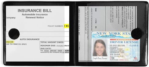UYYE Car Registration and Insurance Card Holder, Vehicle Glove Box Car Organizer, Interior Car Accessories for Documents, Cards, License - 2 Pack in Kuwait