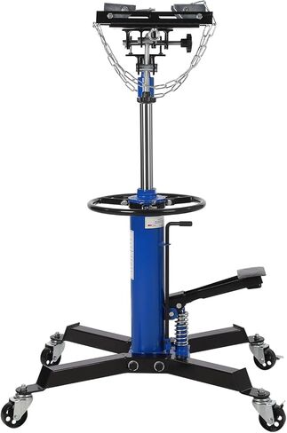 Hydraulic Transmission Jack 1100 LBS Capacity 33.8"-72.8" Lifting Height 2 Stage Hydraulic Telescoping Jack, Trans Jack Stand Heavy Duty with Foot Pedal and 360° Swivel Wheel, Blue in Kuwait