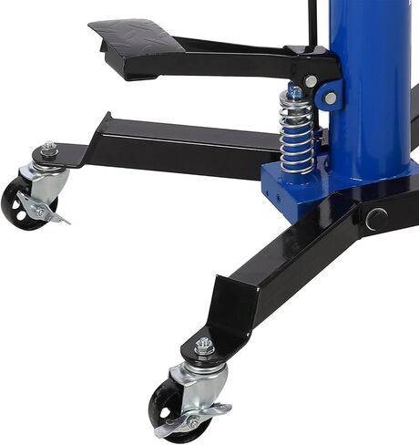 Hydraulic Transmission Jack 1100 LBS Capacity 33.8"-72.8" Lifting Height 2 Stage Hydraulic Telescoping Jack, Trans Jack Stand Heavy Duty with Foot Pedal and 360° Swivel Wheel, Blue in Kuwait
