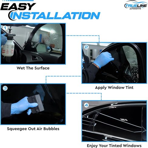 Line Line Automotive Precut Window Lint للسيارات - الحجم المخصص - لا يوجد فائض لإزالة مجموعة الأفلام المسبقة DIY ، حماية الأشعة فوق البنفسجية وتصميم السيارات (النوافذ الجانبية الأمامية فقط) in Saudi Arabia