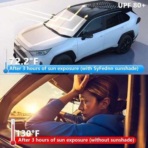2025 تم ترقيته 480T الزجاج الأمامي الظل الظلال المخصصة تويوتا تويوتا راف 4 2019-2024 2025 ، 5 طبقات السيارة الأمامية Sunshade ، النسيج غير المنسوجة من القطن ، [تصميم OEM ، 100 ٪ من أشعة الشمس] Heat UV Protection Visor in Kuwait
