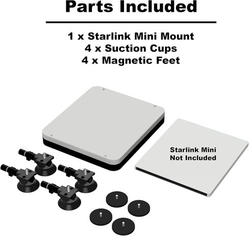 Starlink Mount Ultra-Durable Kit for Campers, RVs, UTVs, Trucks, & Cars | USA Made | Interior and Exterior Vehicle Installation | Hardtop Complete Coverage (No Charger, Mount + Both Options) in Saudi Arabia