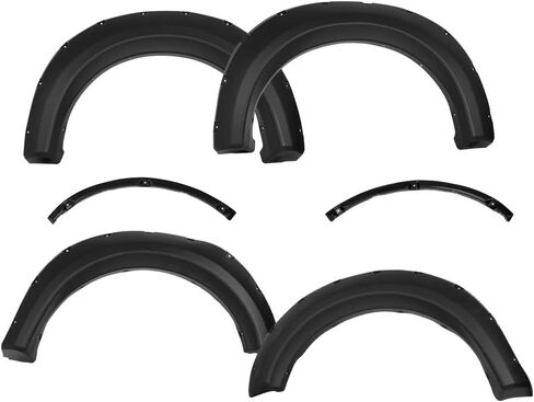 CHEDA Fender Flares,Compatible with 2009-2014 Ford F150, Paintable Riveted Smooth Matte Black Pocket Style 4Pcs Wheel Flares Set in Saudi Arabia